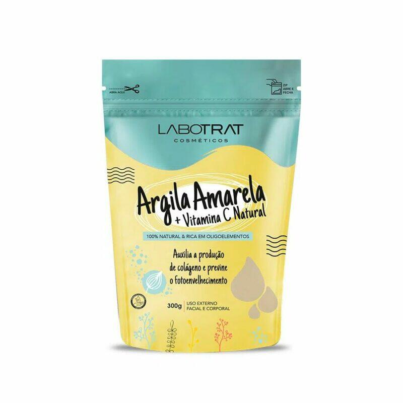 Argila Amarela Natural Em Po 300g Labotrat