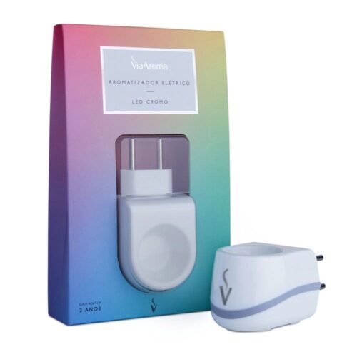 AROMATIZADOR ELETRICO STANDARD LED CROMO VIA AROMA