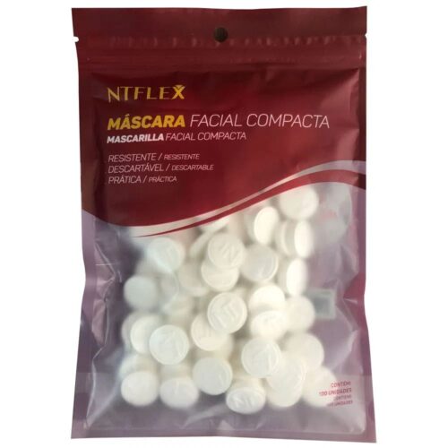 MASCARA FACIAL COMPACTA OU DESIDRATADA  NT FLEX 100 UNIDADES