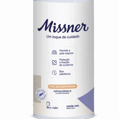 FITA MICROPORE BEGE HIPOALERGICA 10 CM X 4,5 CM - MISSNER