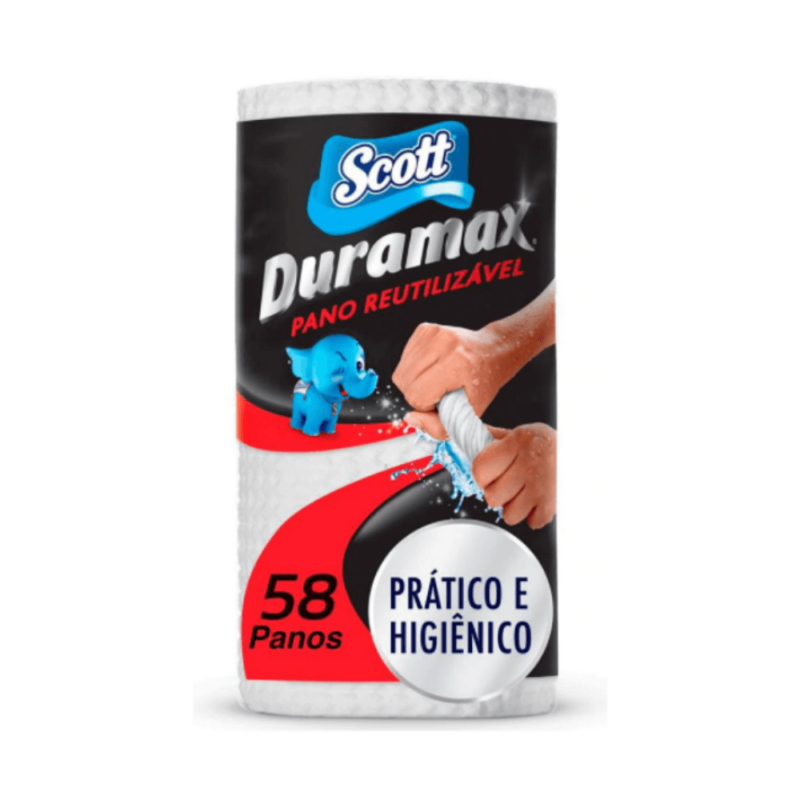 Toalha Pano Reutilizável Branco Duramax c/ 58un Scott