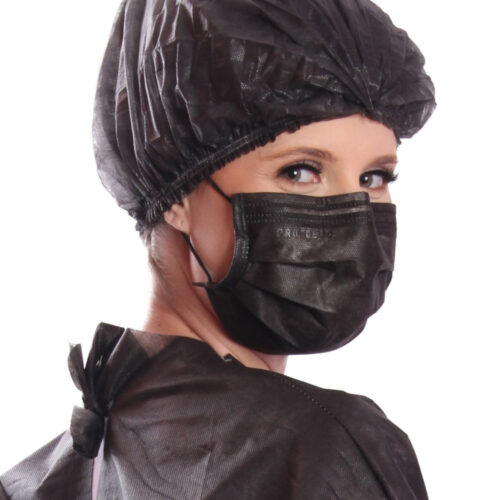 Touca Tnt Descartável Preta Pct 100 Protclean