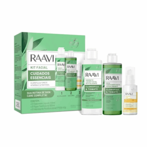 KIT FACIAL CUIDADOS ESSENCIAIS- RAAVI