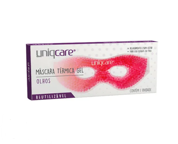 Máscara Térmica em Gel – Olhos Uniqcare Rosa  Uniqmed