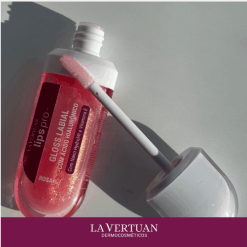 GLOSS LABIAL COM ACIDO HIALURONICO COR ROSA 6G LA VERTUAN