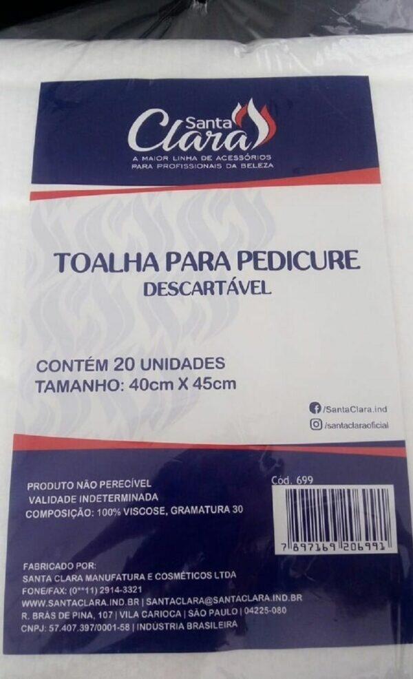 Toalha para Pedicure Descartável 20 und. Tamanho 40cmx 45 cm-Cód:699- Santa Clara