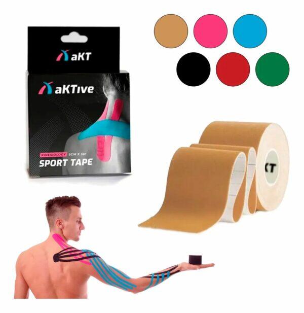 Kinesio Bandagem Adesiva - Aktive Tape Azul 5 m X 5 cm - Image 2