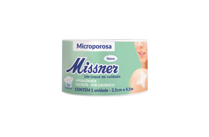 Fita Micropore Branca Hipoalérgica  2,5CM X 4,5 CM - Missner