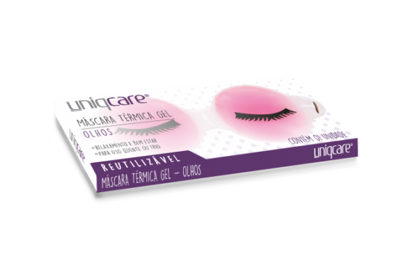 Máscara Térmica em Gel – Olhos Uniqcare  Rosa Uniqmed