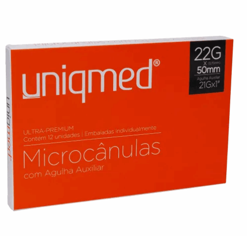 MICROCANULA - 22G (0.70MM) X 50MM - AGULHA 21GX1" CAIXA C12 UND-C5309- UNIQMED