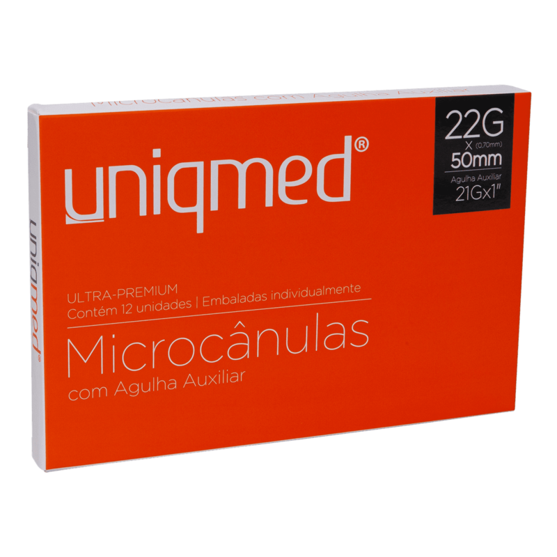 Microcânulas - 22G (0.70mm) x 50mm - Agulha 21gx1" Caixa C12 und-C5309- Uniqmed - Image 2