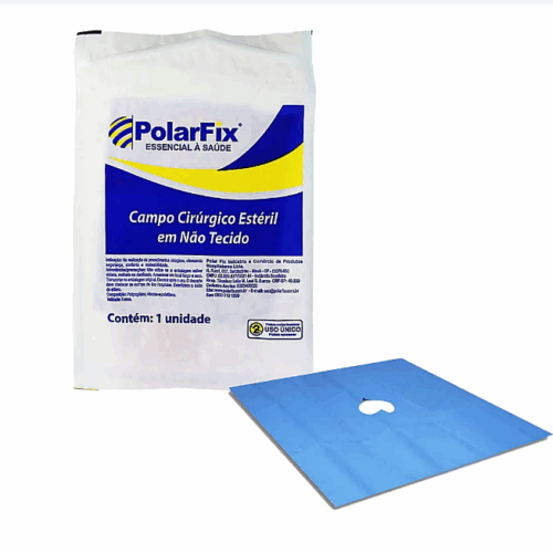 CAMPO CIRURGICO TNT FENESTRADO 40X40CM ESTERIL POLARFIX -1 UNIDADE