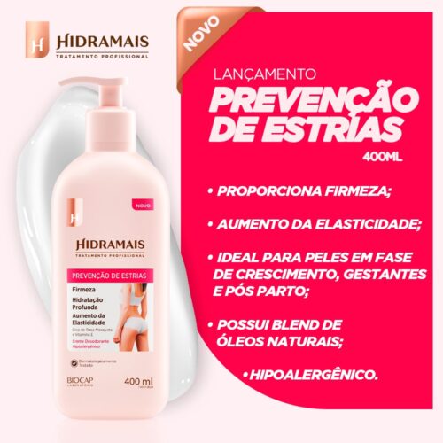 Creme Prevenção de Estrias 400ml Hidramais