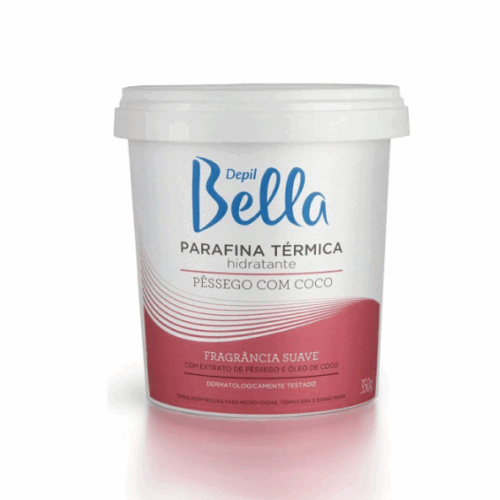 PARAFINA TERMICA HIDRATANTE PESSEGO COM COCO 350G- DEPIL BELLA