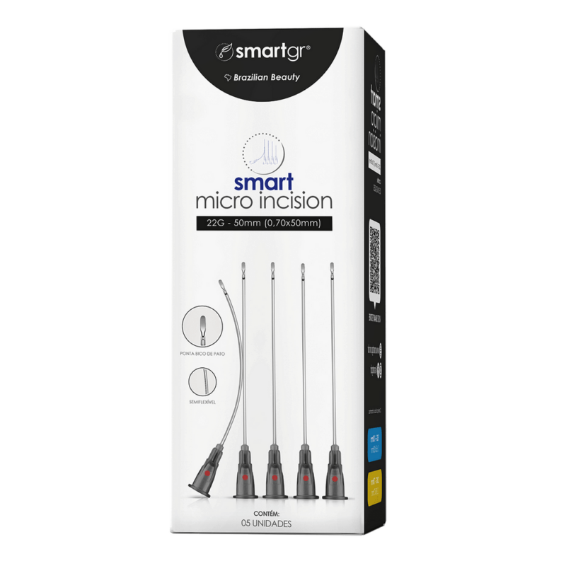 Smart Micro Cânula Incision - 22G 50mm (0,70X50 mm) Caixa com 05 - Smart GR