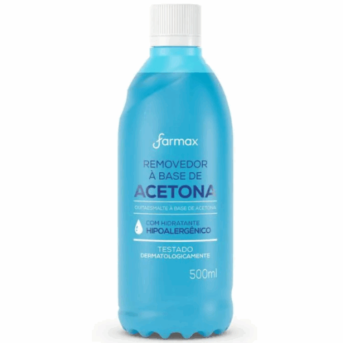 REMOVEDOR DE ESMALTE COM ACETONA FARMAX 500ML