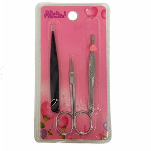 KIT COM 2 PINÇAS E TESOURA - QBELA MANUELA