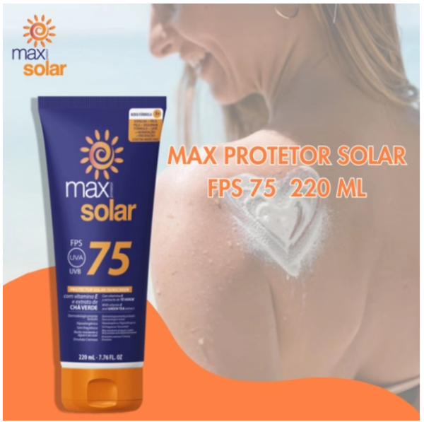 Protetor Solar Max Corpo E Rosto Fps 75 Cha Verde- 220ml