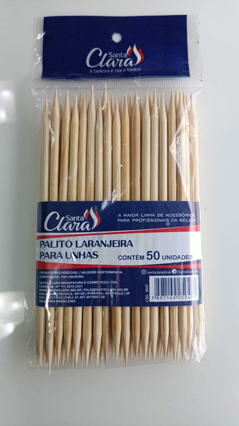 Palito Madeira Laranjeira Unhas Cód. 5047 -50 Un Santa Clara