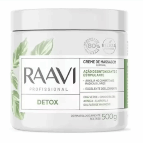 CREME MASSAGEM CORPORAL DETOX 500G RAAVI