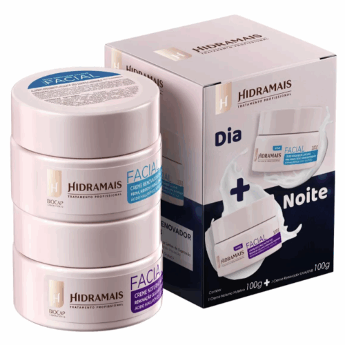 KIT 2 CREME FACIAL NUTRITIVO RENOVADOR DIA E NOITE HIDRAMAIS