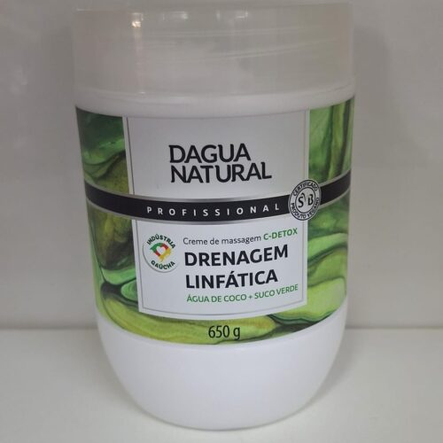 CREME MASSAGEM C DETOX DRENAGEM LINFATICA 650G DAGUA NATURAL