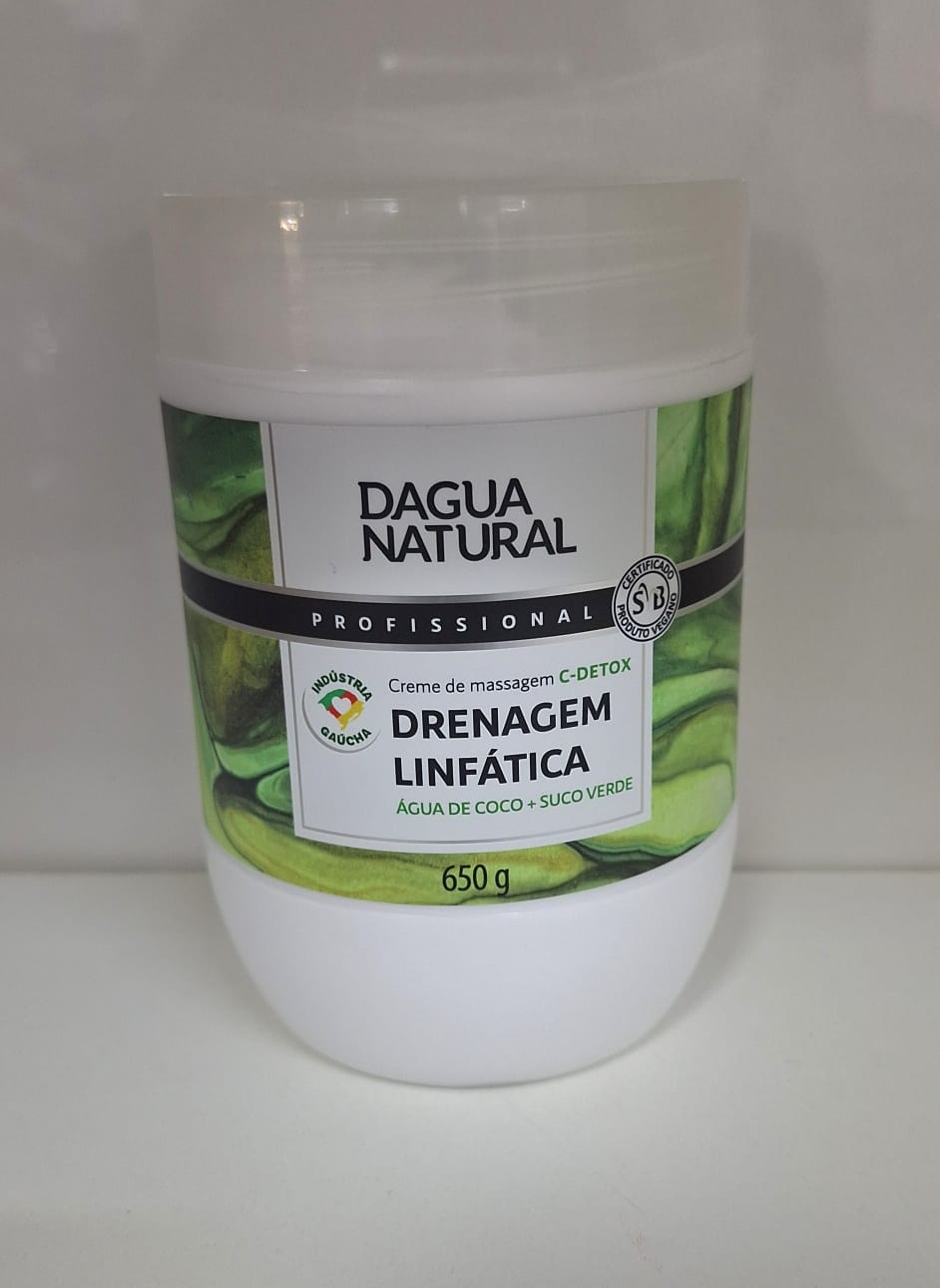 CREME MASSAGEM C DETOX DRENAGEM LINFATICA 650G DAGUA NATURAL