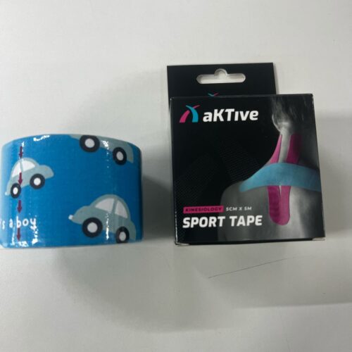 Kinesio bandagem adesiva - Aktive Azul com carrinho 5 m X 5 cm