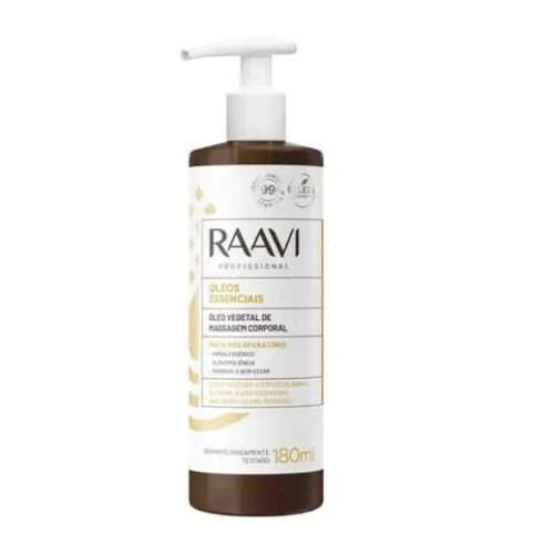 OLEO VEGETAL DE MASSAGEM CORPORAL - OLEOS ESSENCIAIS 180ML RAAVI