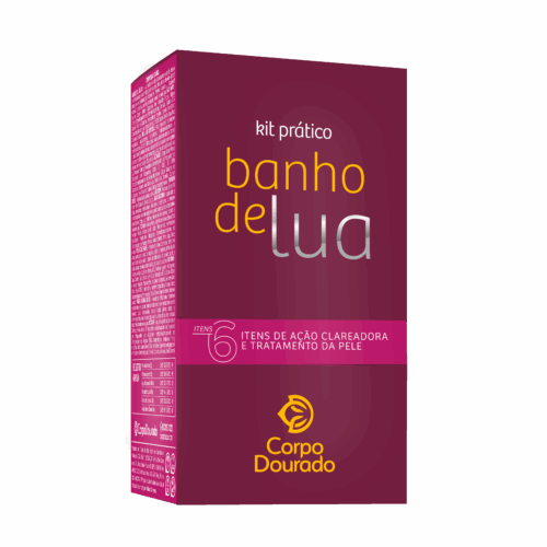 KIT BANHO DE LUA 6 ITENS CORPO DOURADO