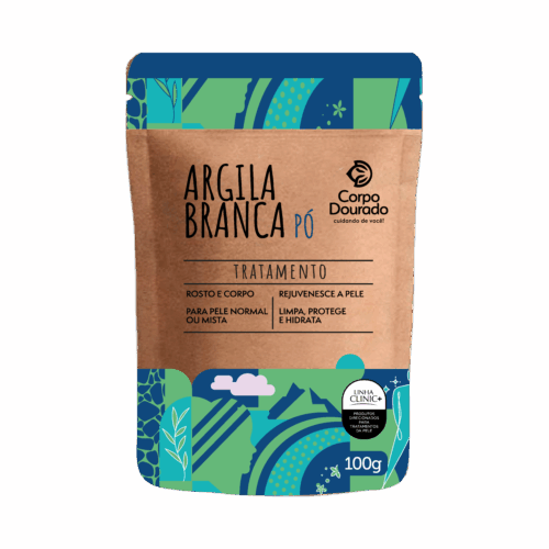 ARGILA BRANCA PO 100 G CORPO DOURADO
