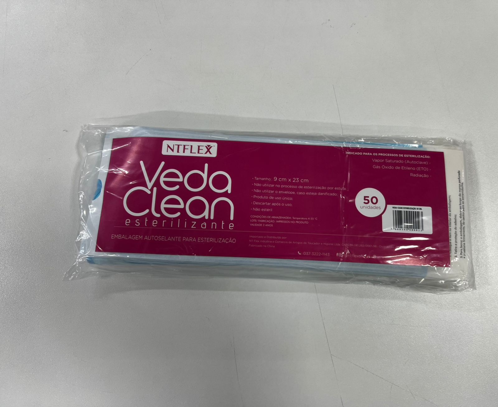 ENVELOPE AUTO SELANTE PARA ESTERILIZAÇÃO 50 UND- COD 3906 NTFLEX