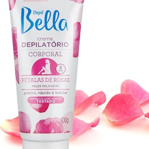 CREME DEPILATORIO CORPORAL COM PETALAS ROSAS 100G DEPIL BELLA
