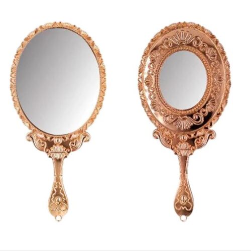 ESPELHO DE MAO DUPLO COM AUMENTO OVAL PLASTICO 23CM