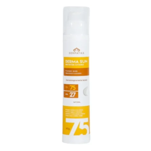 PROTETOR SOLAR - DERMA SUN FPS 75 PPD 27 BEGE MEDIO 50G DERMATIKA