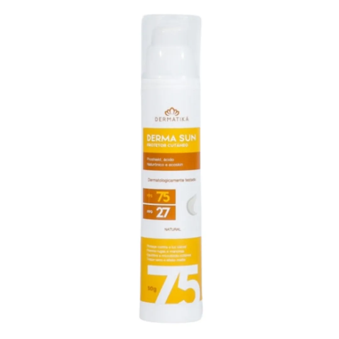 PROTETOR SOLAR - DERMA SUN FPS 75 PPD 27 BEGE MEDIO 50G DERMATIKA