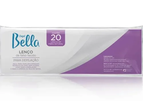 LENÇO DE FALSO TECIDO 20 UNIDADES L 7,5 CMX 23CM  - DEPIL BELLA