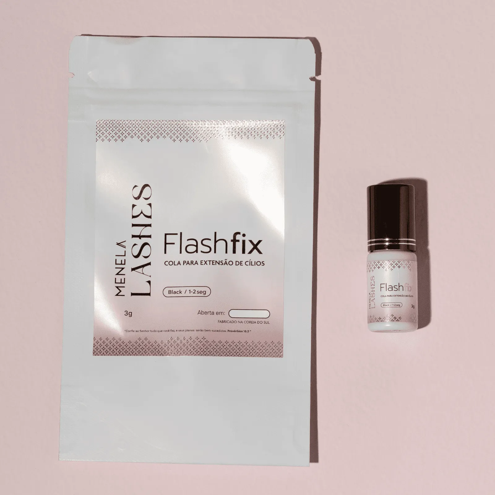 COLA PARA EXTENSAO CILIOS FLASH FIX MENELA LASHES 3G