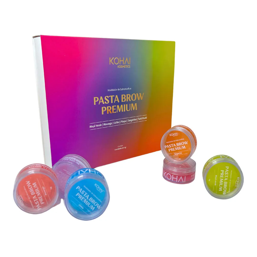 PASTA MODELADORA BROW PREMIUM KOHAI - KIT CONTEM 6 UNID 15G