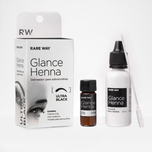 HENNA PARA SOBRANCELHAS ULTRA BLACK 3,5G - GLANCE RARE WAY