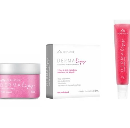 KIT HIDRA LIPS DERMA LIPS 3 PROTUTOS-  DERMATIKA