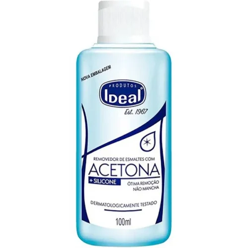 REMOVEDOR DE ESMALTE COM ACETONA IDEAL 100 ML