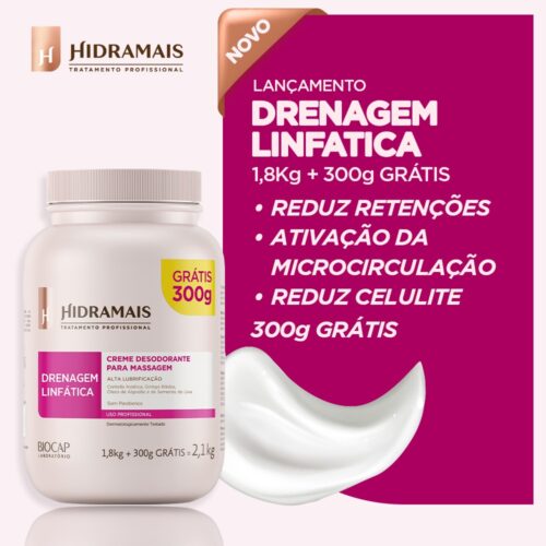 CREME PARA DRENAGEM LINFATICA HIDRAMAIS 2,1 KG