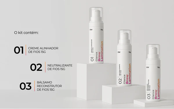 KIT BROW LAMINATION 15 G GLANCE RARE WAY - Imagem 2