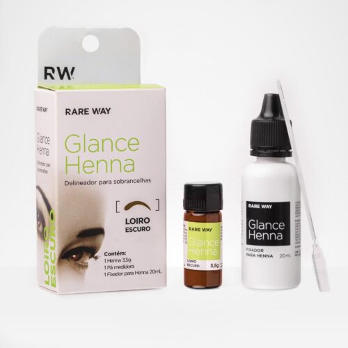 HENNA PARA SOBRANCELHAS LOIRO ESCURO 3,5G- GLANCE RARE WAY