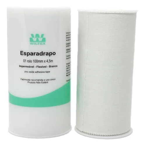 ESPARADRAPO BRANCO IMPERMEÁVEL 100MMX4,5M WILTEX