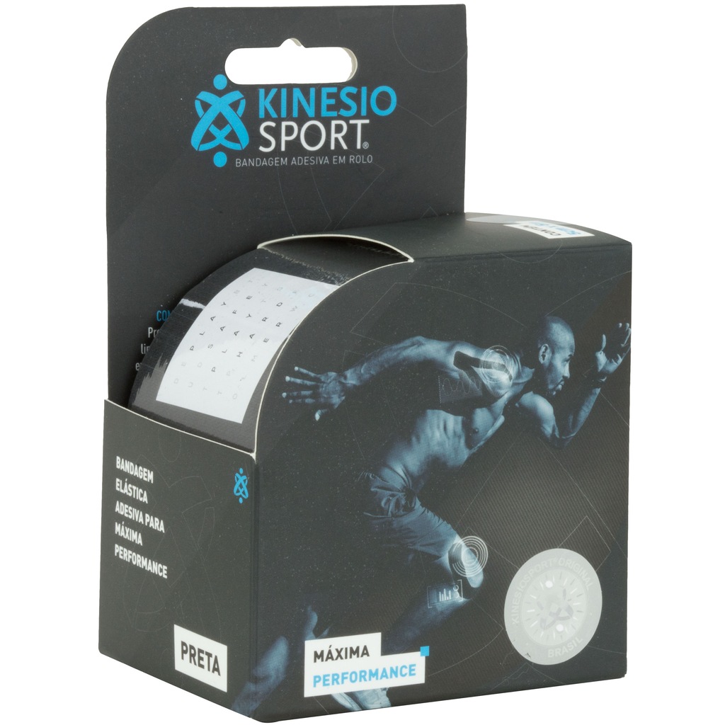 BANDAGEM ELASTICA 5 CM X 6 METROS PRETO- KINESIO SPORT - Imagem 2