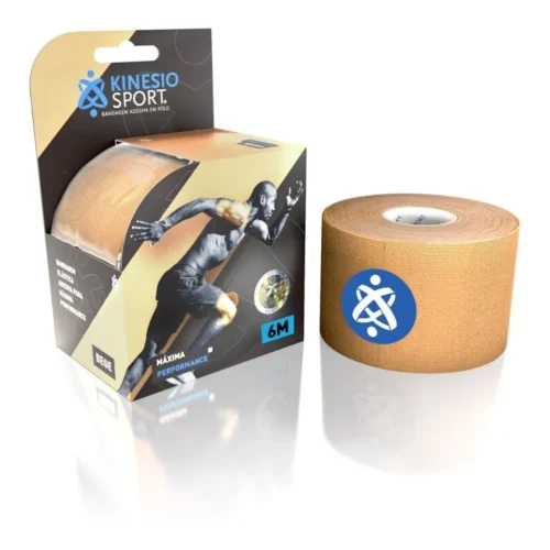 BANDAGEM ELASTICA 5 CM X 6 METROS BEGE- KINESIO SPORT