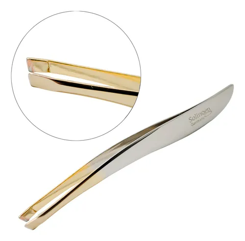 PINÇA CHANFRADA FOLHA PONTA DOURADA-