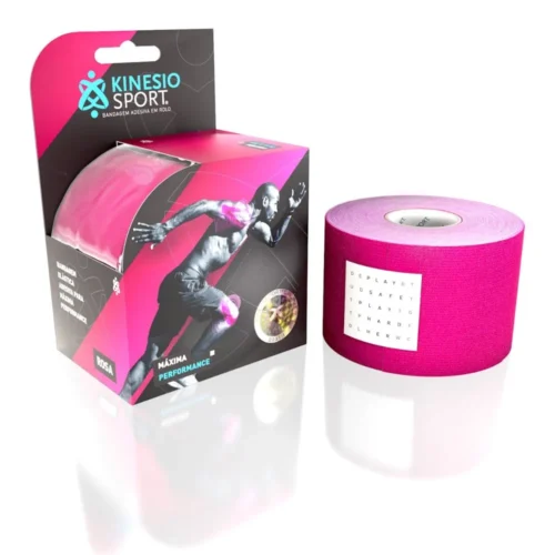 BANDAGEM ELASTICA 5 CM X 6 METROS ROSA PINK- KINESIO SPORT